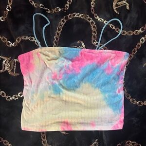Rue21 Pink and Blue Tie-Dye Camisole